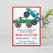 モンスタクールートラックバースデーパーティ招待状 招待状 (スタンド正面)