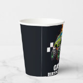 モンスタパーソナライズされたートラック誕生日パーティー 紙コップ (右)