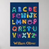 モンスタパーソナライズされたーABCアルファベ間抜けットモンスター ポスター (正面)