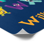 モンスタパーソナライズされたーABCアルファベ間抜けットモンスター ポスター (角)