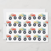 モンスタミニマルートラック誕生日パーティーへの招待 招待状 (裏面)