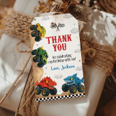 モンスタモダンートラック子供の誕生日パーティーありがとう ギフトタグ