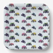 モンスタモダンートラック誕生日 ペーパープレート (正面)