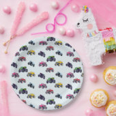 モンスタモダンートラック誕生日 ペーパープレート (パーティー)