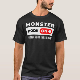 モンスタモード オン モチベーショナルジム 引用Tシャツ Tシャツ