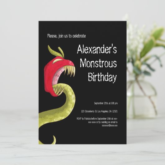 モンスタユニークー・ボーイズ誕生日パーティー 招待状 (スタンド正面)