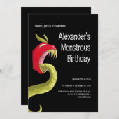 モンスタユニークー・ボーイズ誕生日パーティー 招待状 (正面/裏面)