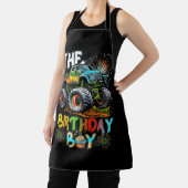 モンスタントラックのジャムファミリー一致する誕生日ボー エプロン (インサイチュ)