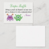 モンスターおむつラッフルチケット プレイスカード (正面/裏面)