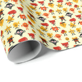 モンスターおもしろいパターン ラッピングペーパー (ロールコーナー)