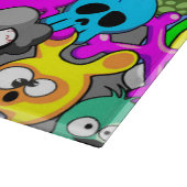 モンスターかわいいキャラクターのハロウィンパターン カッティングボード (角)