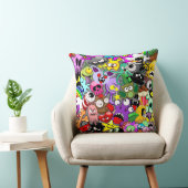 モンスターかわいいキャラクターのハロウィンパターン クッション (椅子)