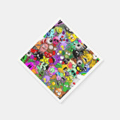 モンスターかわいいキャラクターのハロウィンパターン スタンダードカクテルナプキン (角)