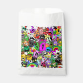 モンスターかわいいキャラクターのハロウィンパターン フェイバーバッグ (正面)