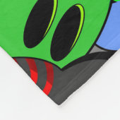 モンスターかわいいキャラクターのハロウィンパターン フリースブランケット (角)