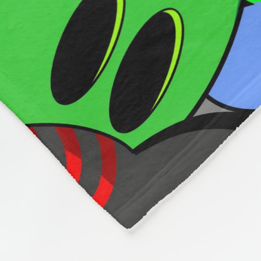 モンスターかわいいキャラクターのハロウィンパターン フリースブランケット (角)