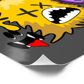 モンスターかわいいキャラクターのハロウィンパターン ポスター (コーナー)