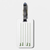 モンスターかわいいキャラクターのハロウィンパターン ラゲッジタグ (裏面縦)