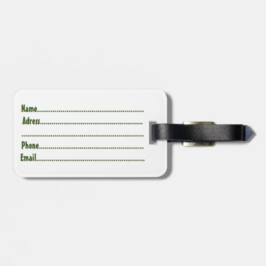 モンスターかわいいキャラクターのハロウィンパターン ラゲッジタグ (裏面横)