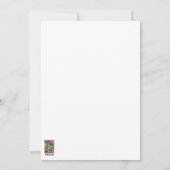 モンスターかわいいキャラクターのハロウィンパターン 招待状 (裏面)