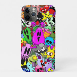 モンスターかわいいキャラクターのハロウィンパターン iPhone 11 PROケース