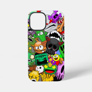 モンスターかわいいキャラクターのハロウィンパターン iPhone 12 MINIケース