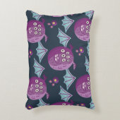 モンスターこうもり:かわいい漫画ヴィンテージ アクセントクッション (正面(垂直))