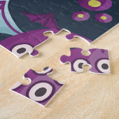 モンスターこうもり:かわいい漫画ヴィンテージ ジグソーパズル (側面)