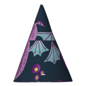 モンスターこうもり：かわいい漫画ヴィンテージ パーティーハット (右)