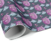 モンスターこうもり：かわいい漫画ヴィンテージ ラッピングペーパー (ロールコーナー)