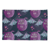 モンスターこうもり：かわいい漫画ヴィンテージ 枕カバー (裏面)