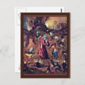 モンスターとのアンソニー。ヒエロニムス・ボッシュ ポストカード (正面/裏面)