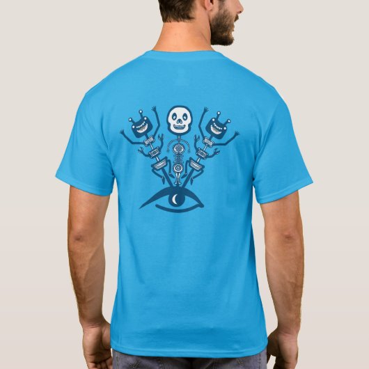 モンスターとスケルトン Tシャツ (裏面)