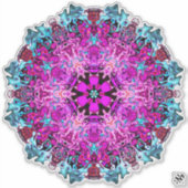 モンスターと花(抽象芸術パターン) v1.1 シール (正面)