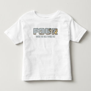 モンスターのいる場所で4歳の誕生日 トドラーTシャツ