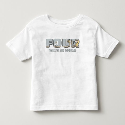モンスターのいる場所で4歳の誕生日 トドラーTシャツ (正面)
