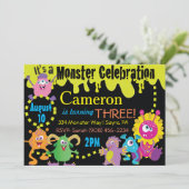 モンスターのお祝い招待状 招待状 (スタンド正面)