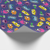モンスターのかわいくおもしろいな第1誕生会のテーマ ラッピングペーパー (角)