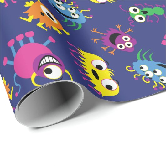 モンスターのかわいくおもしろいな第1誕生会のテーマ ラッピングペーパー (ロールコーナー)