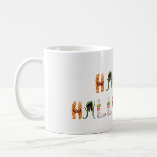 モンスターのアルファベット コーヒーマグカップ (左)