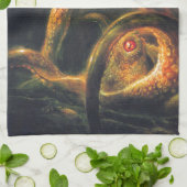 モンスターのタコ キッチンタオル (折り畳み)