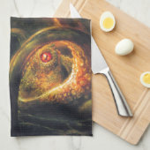 モンスターのタコ キッチンタオル (四つ折り)