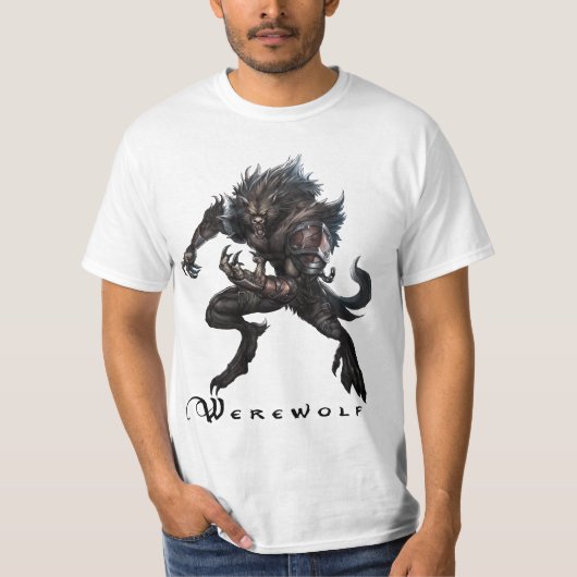 モンスターのティー-狼人間 Tシャツ (正面)