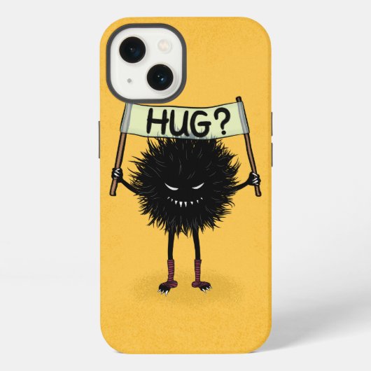 モンスターのハグ かわいい悪キャラ iPhoneケース (裏面)