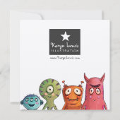 モンスターのハローウィンパーティの招待状 招待状 (裏面)