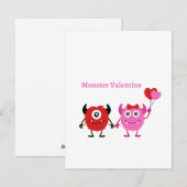 モンスターのバレンタインに2匹のモンスター シーズンカード (正面/裏面)