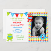 モンスターのバースデーパーティ招待状 招待状 (正面/裏面)