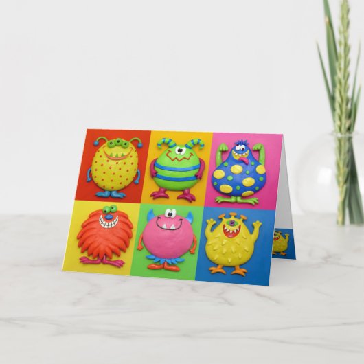 モンスターのパーティーは感謝していしています サンキューカード (正面)