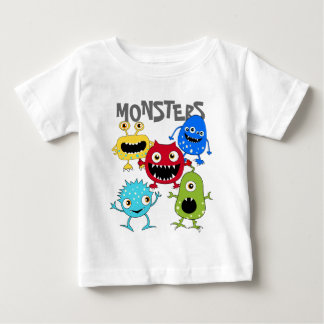 モンスターの乳児のTシャツのかわいい束 ベビーTシャツ