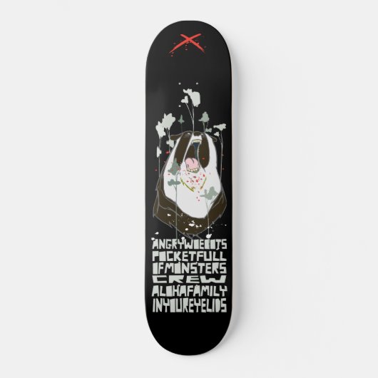 モンスターの十分に"小型怒っているWoebots " スケートボード (正面)